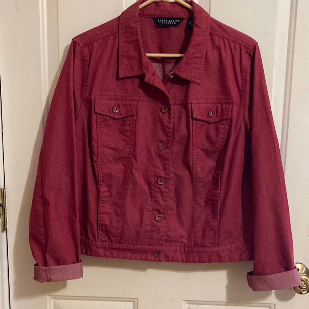 Larry Levine stretch denim jacket XL